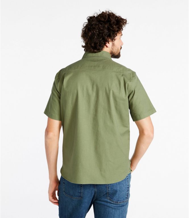 Men's BeanFlex® Twill Shirt, Traditional Untucked Fit, Short-Sleeve