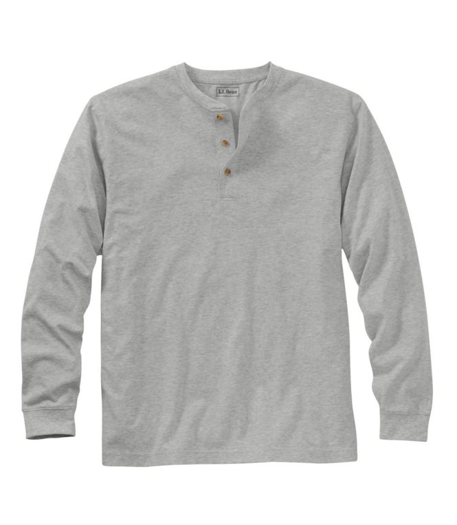 Men's Carefree Unshrinkable Tee, Traditional Fit, Long-Sleeve Henley