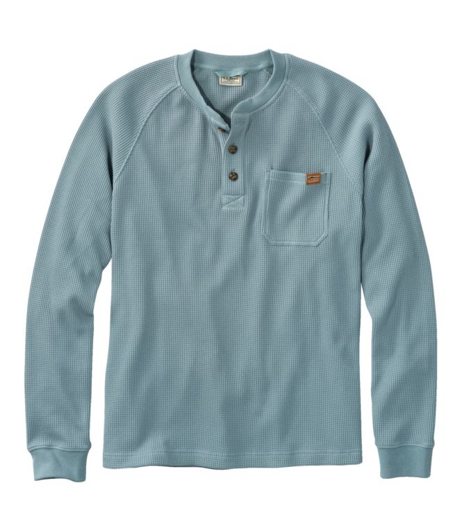 Men's BeanBuilt Waffle Henley, Traditional Untucked Fit