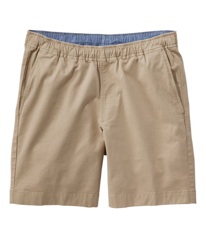 Men's Lakewashed Stretch Khaki Shorts, Pull-On, 8
