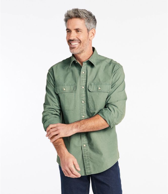 Men's Sunwashed Canvas Shirt, Traditional Fit