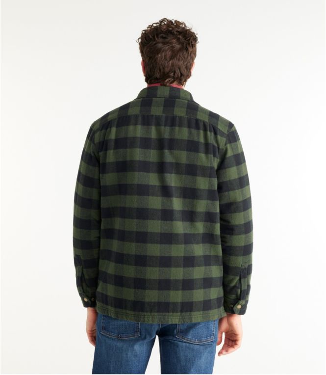 Men's PrimaLoft Lined Chamois Shirt Jac, Traditional Untucked Fit, Plaid