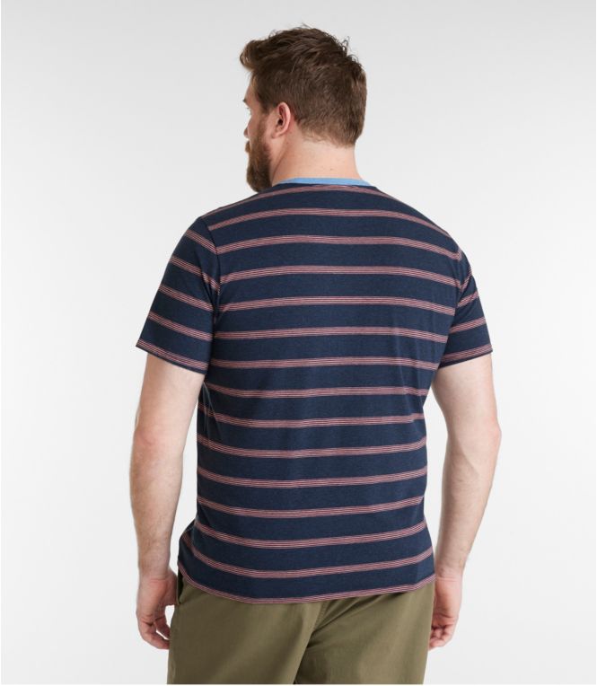 Men's Comfort Stretch Pima Tee Shirt, Short-Sleeve, Stripe