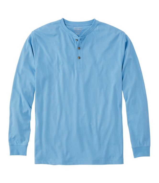 Men's Carefree Unshrinkable Tee, Traditional Fit, Long-Sleeve Henley