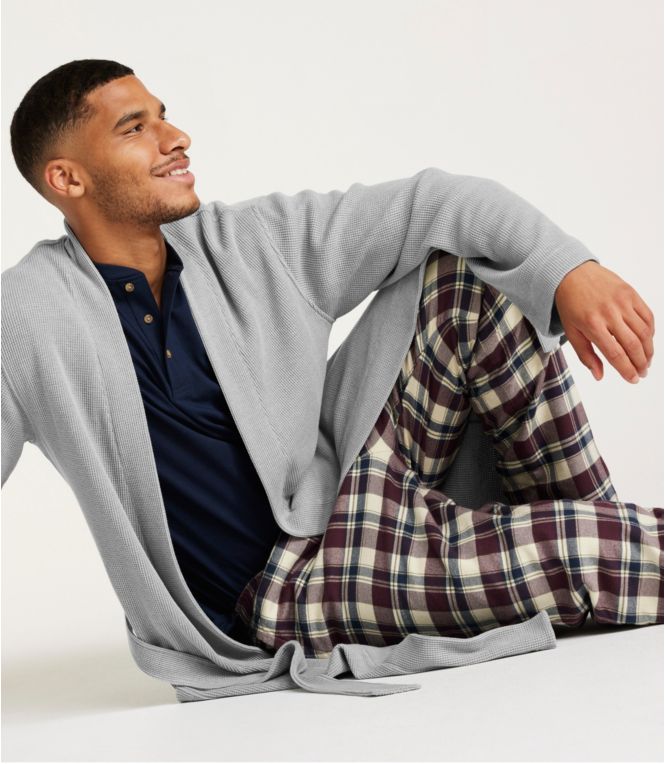 Men's Comfort Waffle Robe, Unlined