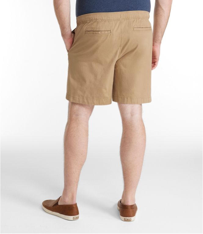 Men's Lakewashed Stretch Khaki Shorts, Pull-On, 8