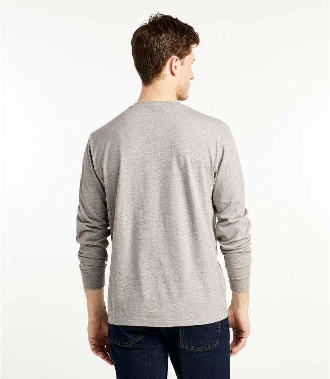 Men's Carefree Unshrinkable Tee, Traditional Fit, Long-Sleeve Henley
