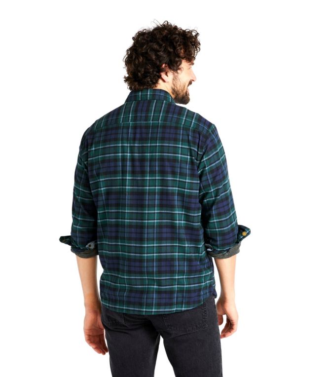 Men's BeanFlex® All-Season Flannel, Waffle-Lined Shirt, Traditional Untucked Fit