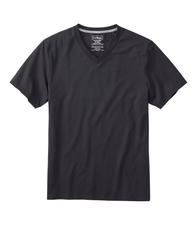 Men's Comfort Stretch Pima Tee, Short-Sleeve, V-Neck