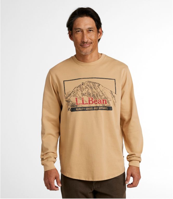Men's BeanBuilt Cotton Tees, Without Pocket, Long-Sleeve, Graphic