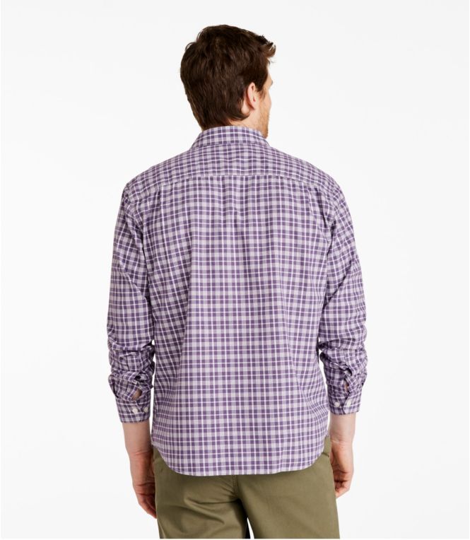 Men's Wrinkle-Free Ultrasoft Brushed Cotton Shirt, Long-Sleeve, Traditional Untucked Fit