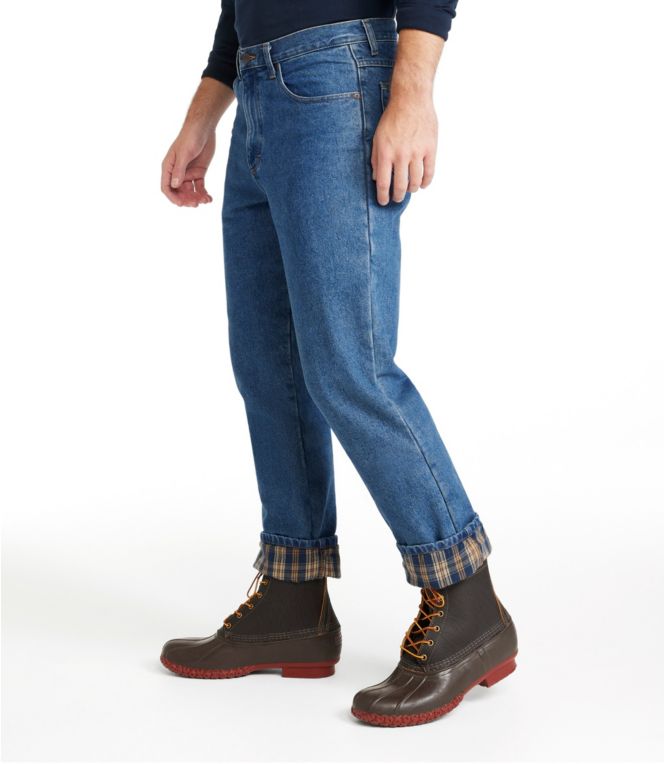 Men's Double L® Jeans, Classic Fit, Flannel-Lined