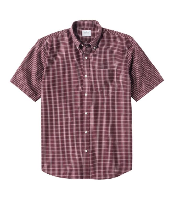 Men's Wrinkle-Free Kennebunk Sport Shirt, Traditional Fit Short-Sleeve Check
