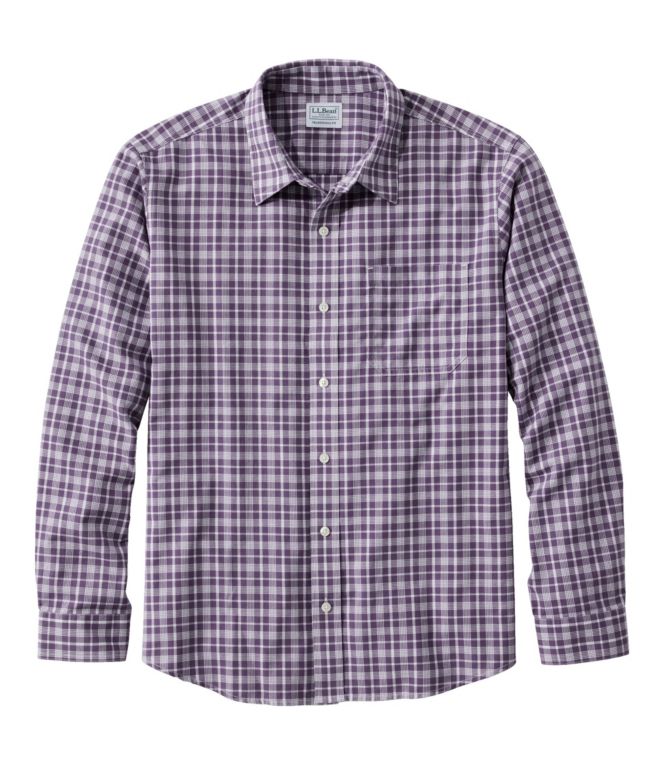 Men's Wrinkle-Free Ultrasoft Brushed Cotton Shirt, Long-Sleeve, Traditional Untucked Fit