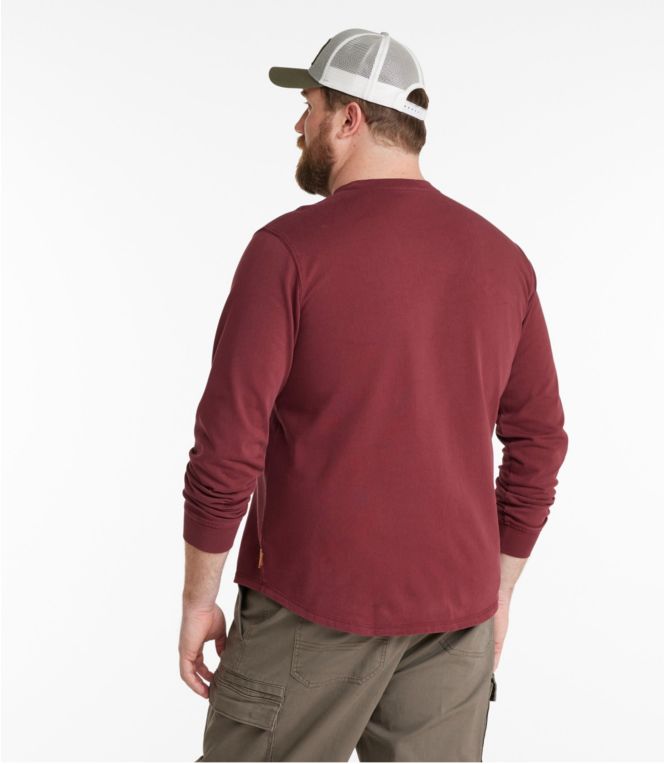 Men's BeanBuilt Cotton Tee, Without Pocket, Long-Sleeve