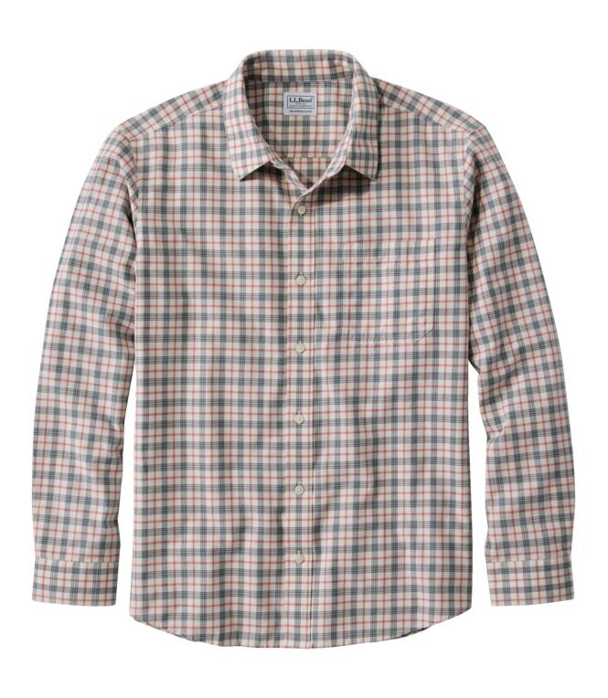 Men's Wrinkle-Free Ultrasoft Brushed Cotton Shirt, Long-Sleeve, Traditional Untucked Fit