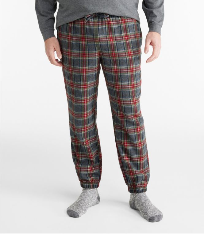 Men's Scotch Plaid Flannel Jogger Pants