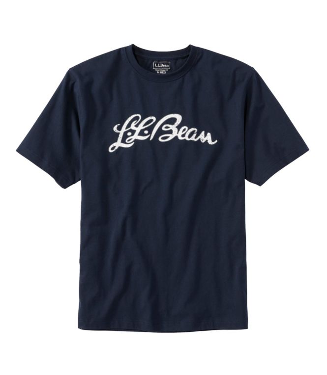 Men's Carefree Unshrinkable Tee, L.L.Bean Logo, Short-Sleeve