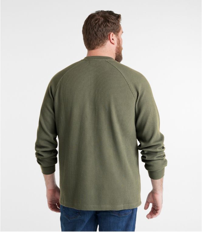 Men's BeanBuilt Waffle Henley, Traditional Untucked Fit