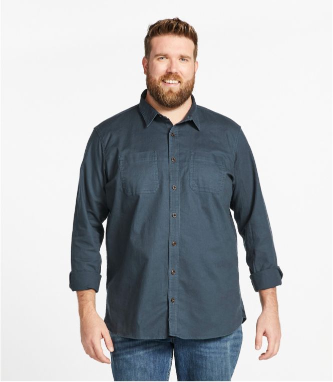 Men's BeanFlex® Twill Shirt, Traditional Untucked Fit, Long-Sleeve