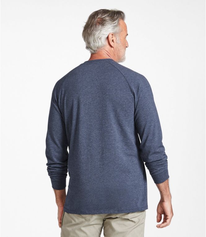 Men's Comfort Stretch Pima Tee Shirt, Long-Sleeve Henley