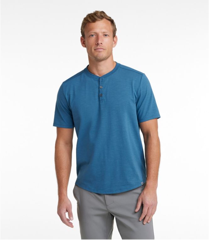 Men's Explorer Slub Tee, Short-Sleeve Henley