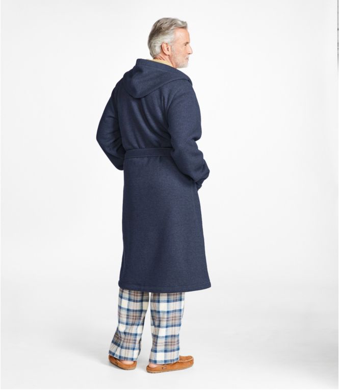 Men's Bonded Waffle Fleece Robe, Hooded