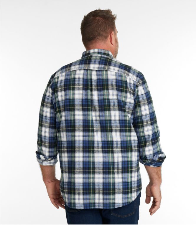 Men's Scotch Plaid Flannel Shirt, Slightly Fitted