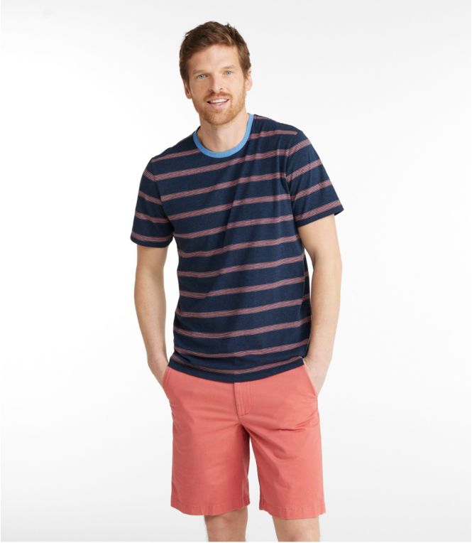 Men's Comfort Stretch Pima Tee Shirt, Short-Sleeve, Stripe