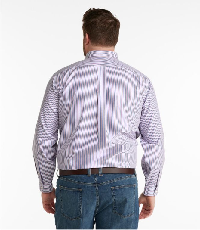 Men's Wrinkle-Free Pinpoint Oxford Cloth Shirt, Traditional Fit Stripe