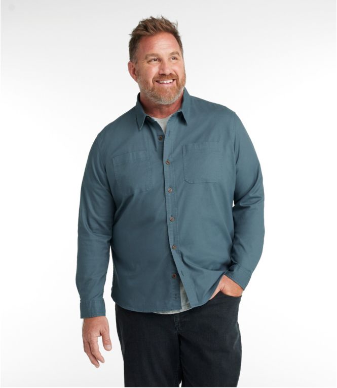 Men's BeanFlex® Twill Shirt, Slightly Fitted Untucked Fit, Long-Sleeve