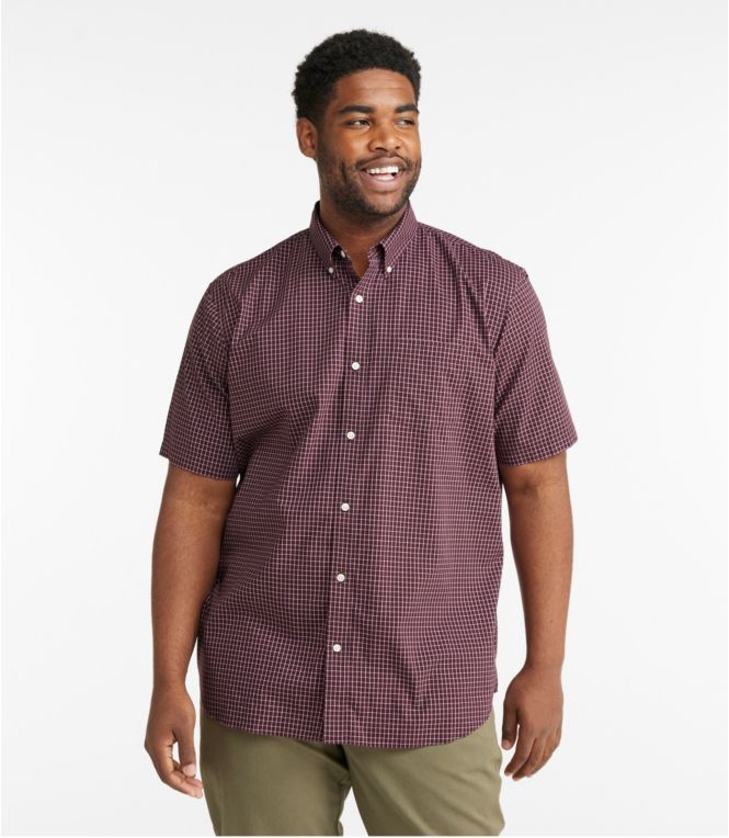Men's Wrinkle-Free Kennebunk Sport Shirt, Traditional Fit Short-Sleeve Check