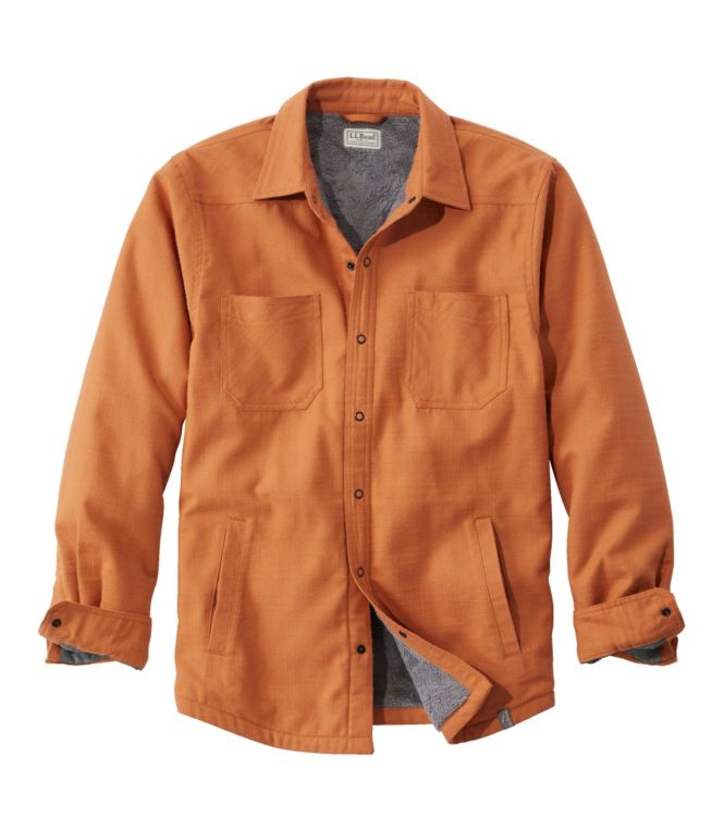 Men's Katahdin Performance Flannel Shirt-Jacket, Hi-Pile Fleece-Lined Solid