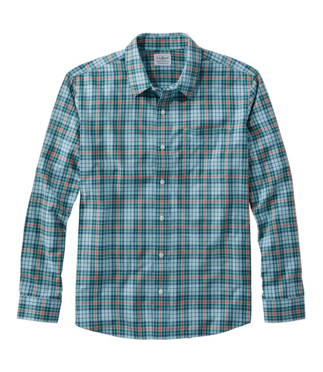 Men's Wrinkle-Free Ultrasoft Brushed Cotton Shirt, Long-Sleeve, Traditional Untucked Fit