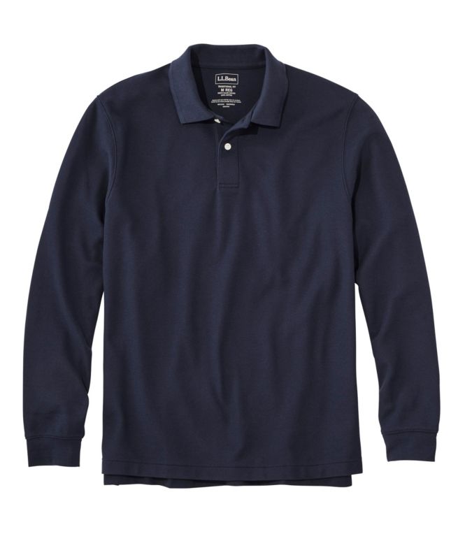 Men's Premium Double L® Polo, Long-Sleeve Without Pocket
