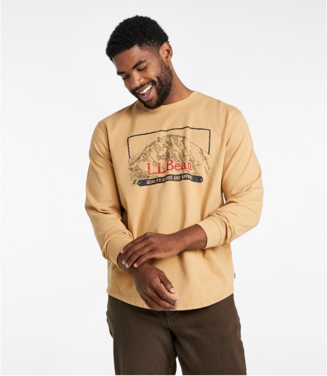 Men's BeanBuilt Cotton Tees, Without Pocket, Long-Sleeve, Graphic