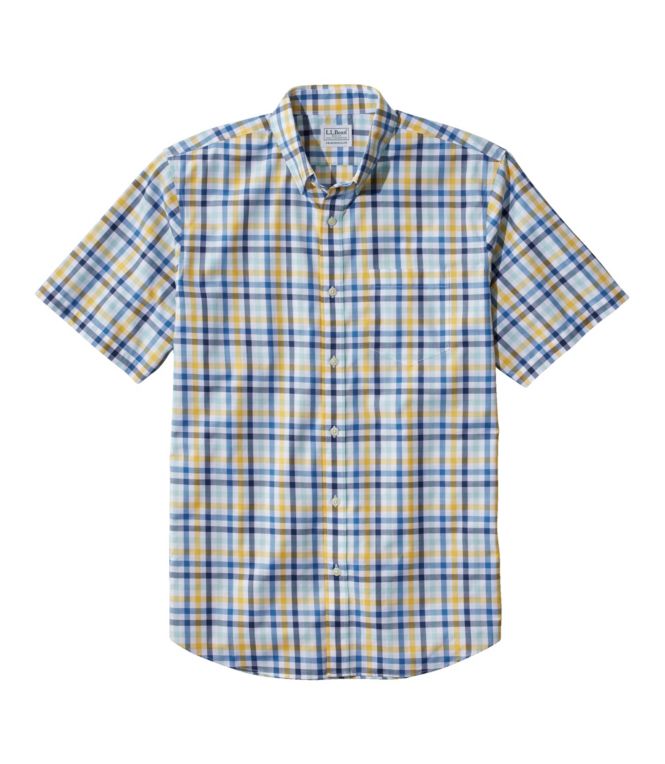 Men's Wrinkle-Free Kennebunk Sport Shirt, Traditional Fit Short-Sleeve Check