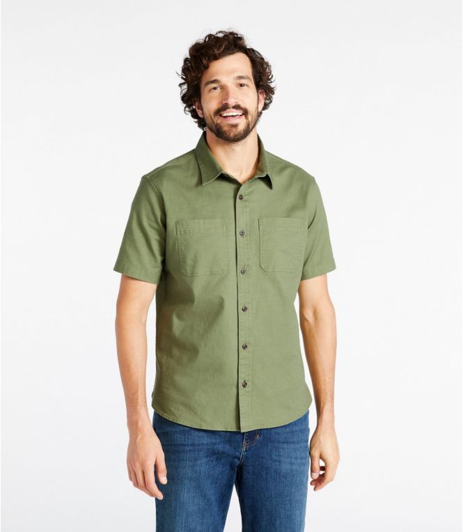 Men's BeanFlex® Twill Shirt, Traditional Untucked Fit, Short-Sleeve