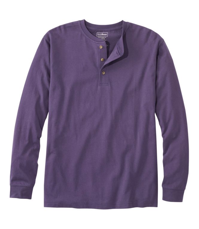 Men's Carefree Unshrinkable Tee, Traditional Fit, Long-Sleeve Henley
