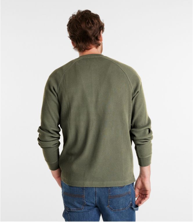 Men's BeanBuilt Waffle Henley, Traditional Untucked Fit