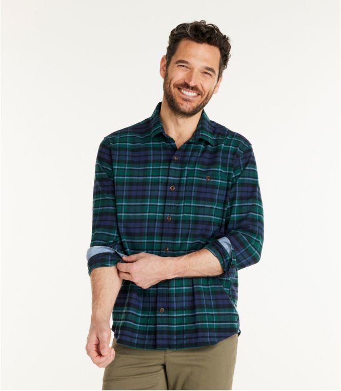 Men's BeanFlex® All-Season Flannel Shirt, Traditional Untucked Fit, Long-Sleeve