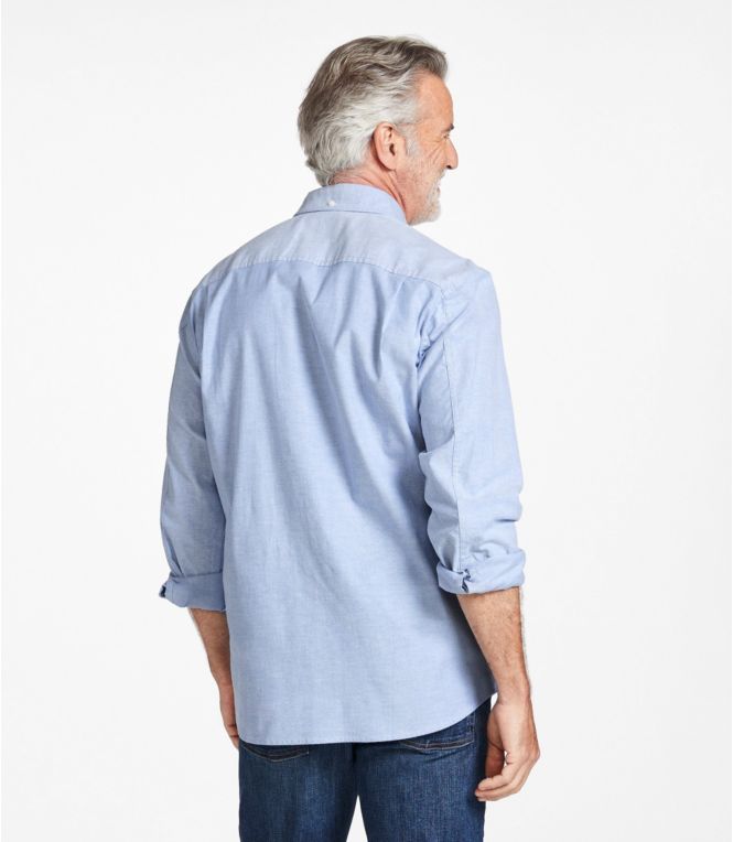 Men's Comfort Stretch Oxford Shirt, Traditional Untucked Fit