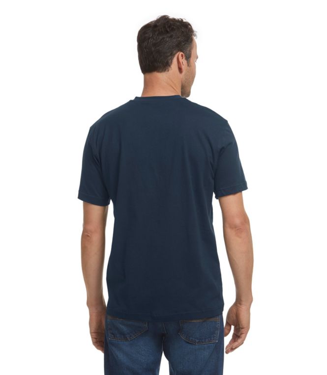 Men's Carefree Unshrinkable Tee, Traditional Fit, Henley