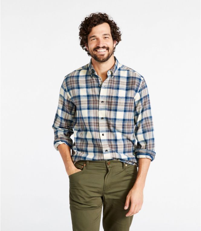 Men's Scotch Plaid Flannel Shirt, Traditional Fit