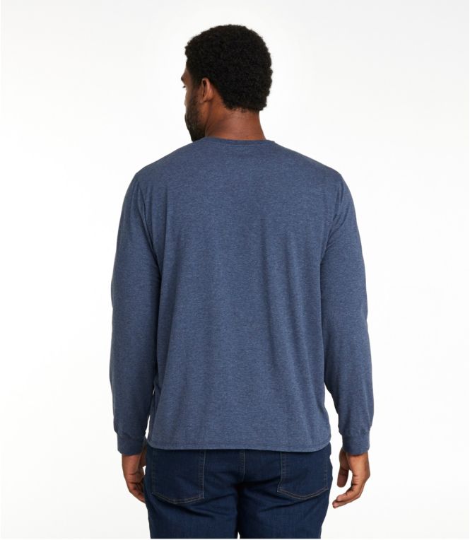 Men's Comfort Stretch Pima Tee Shirt, Long-Sleeve