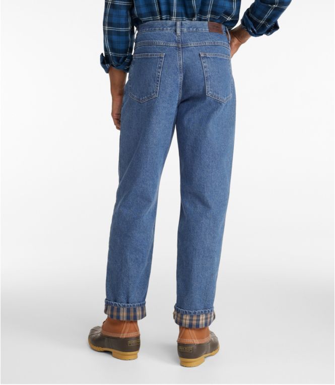 Men's Double L® Jeans, Relaxed Fit, Flannel-Lined