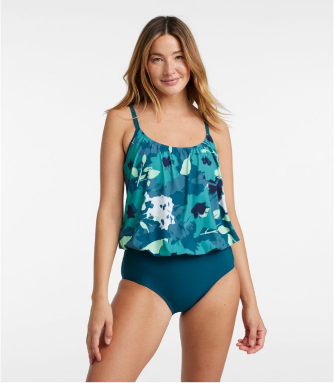 Women's Shaping Swimwear, Blouson Tanksuit Print