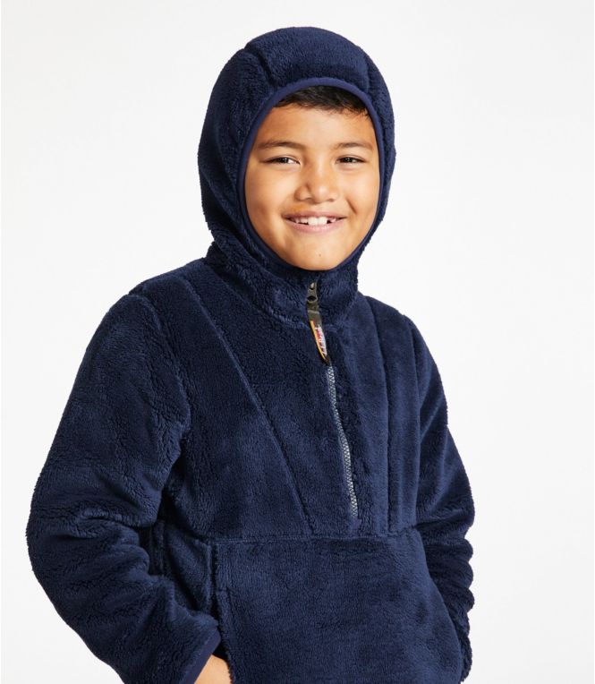 Kids' L.L.Bean Hi-Pile Fleece Hooded Pullover