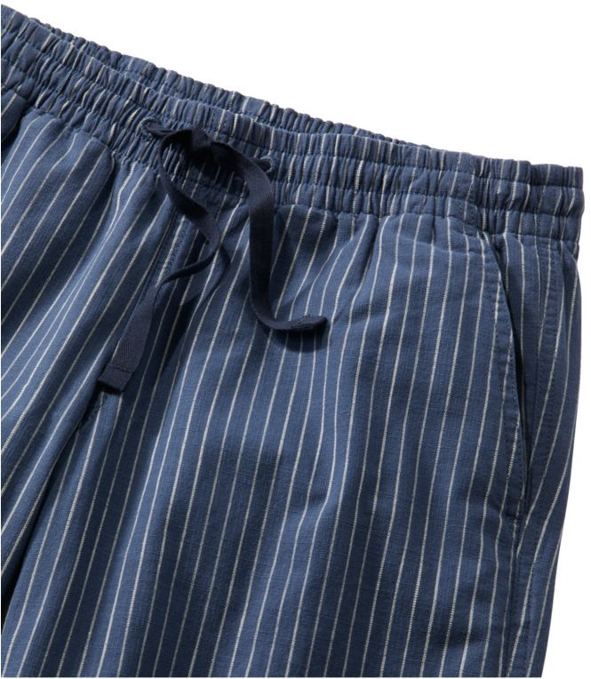Women's Lakewashed Pull-On Chinos, Mid-Rise Wide-Leg Stripe Chambray