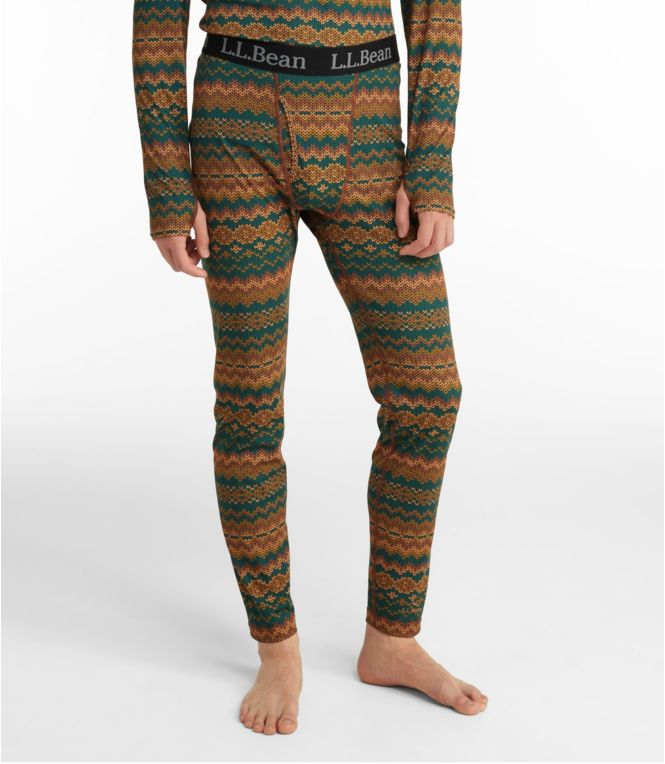 Men's L.L.Bean Lightweight Base Layer Pants, Print